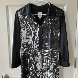 SUZI CHIN FOR MAGGY BOUTIQUE: WOMENS HIGHER-END PRINT SILK FASHION DRESS-SIZE 4